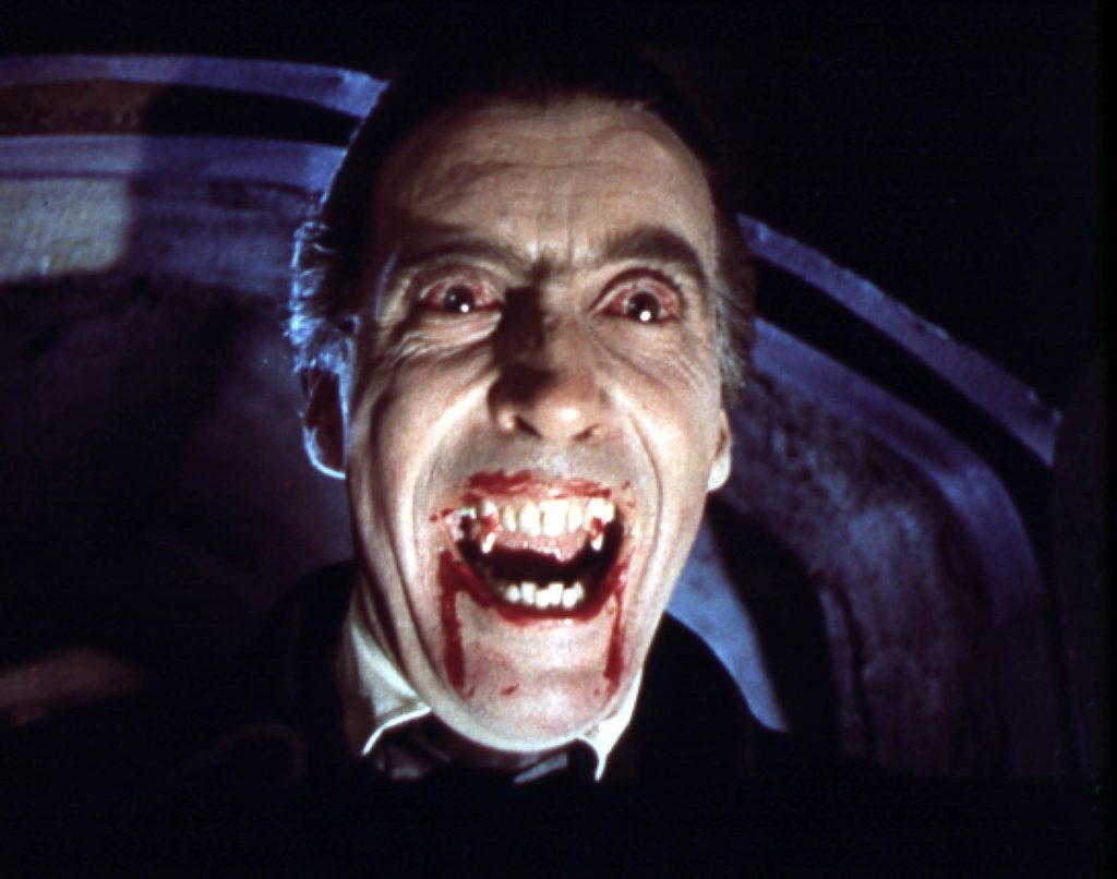 Christopher Lee as Dracula in the 1958 Hammer Horror film of the same name
