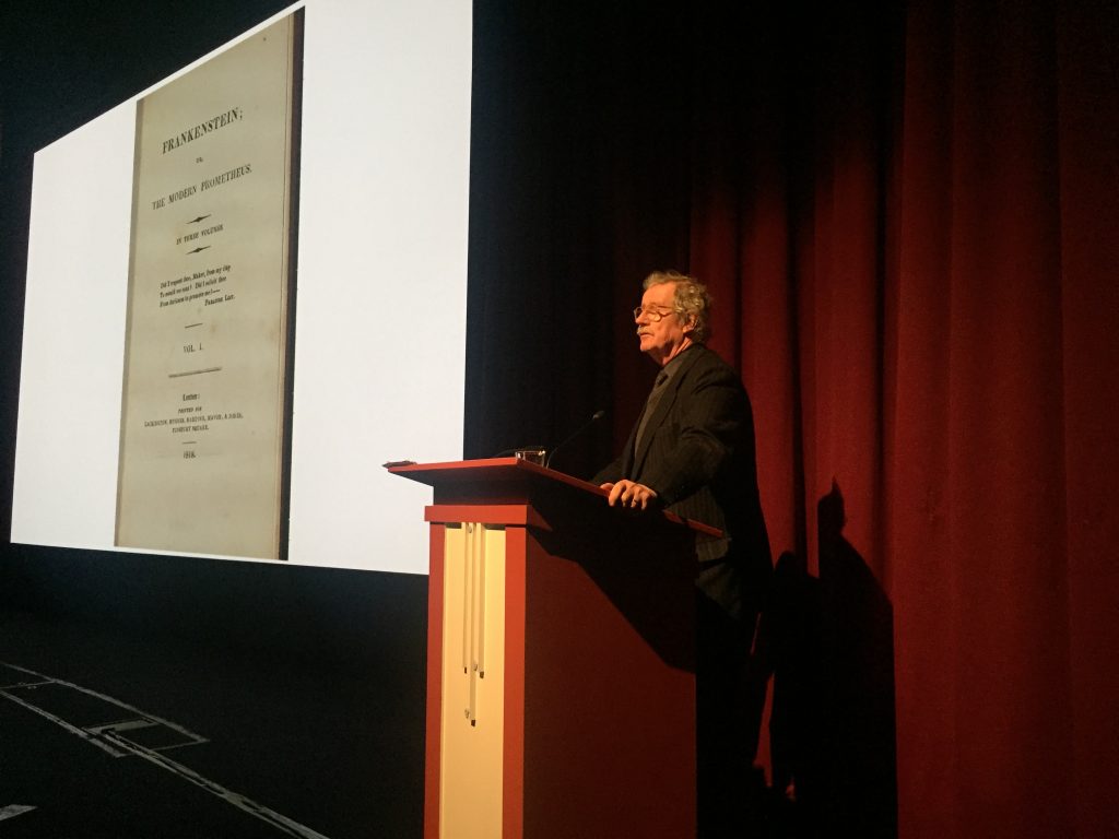 Sir Christopher Frayling gives his talk Frankenstein: The First Two Hundred Years