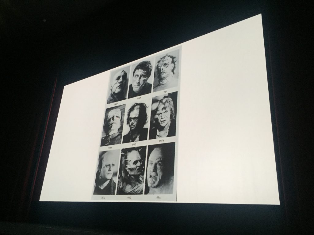 Slide showing 9 different versions of Frankenstein's Monster