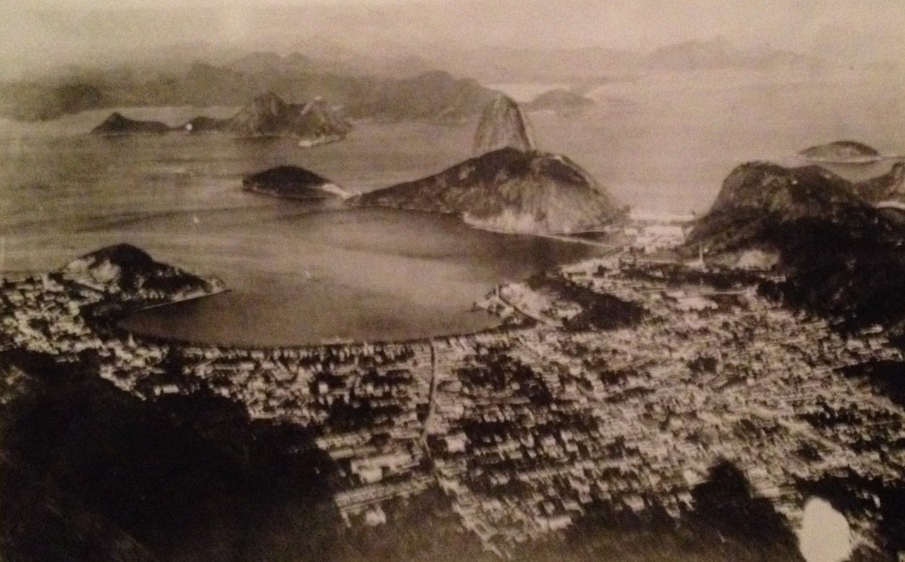 Undated photograph showing an aerial view of Rio de Janeiro, Brazil