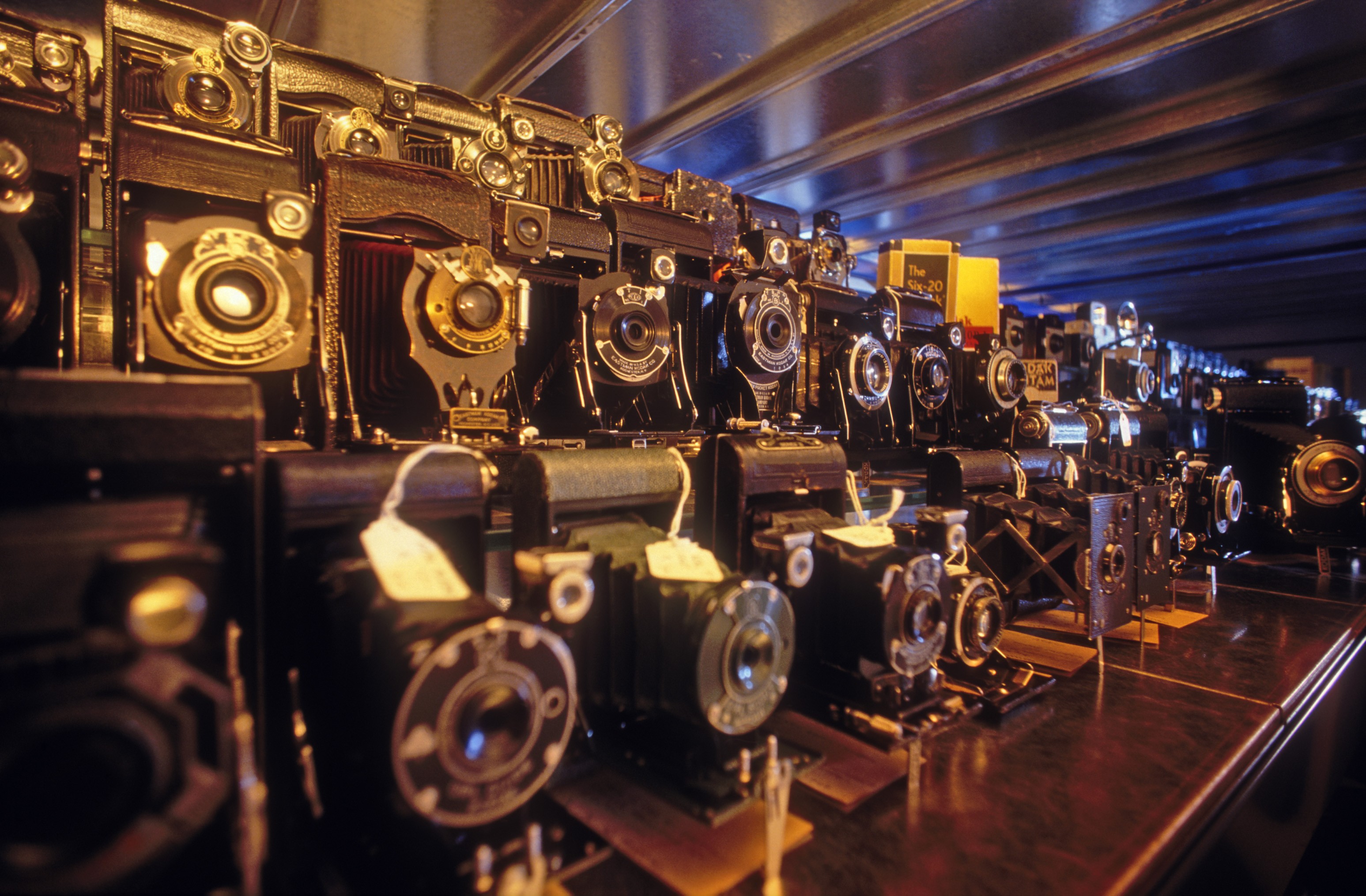 Cameras in the National Science and Media Museum collection stores