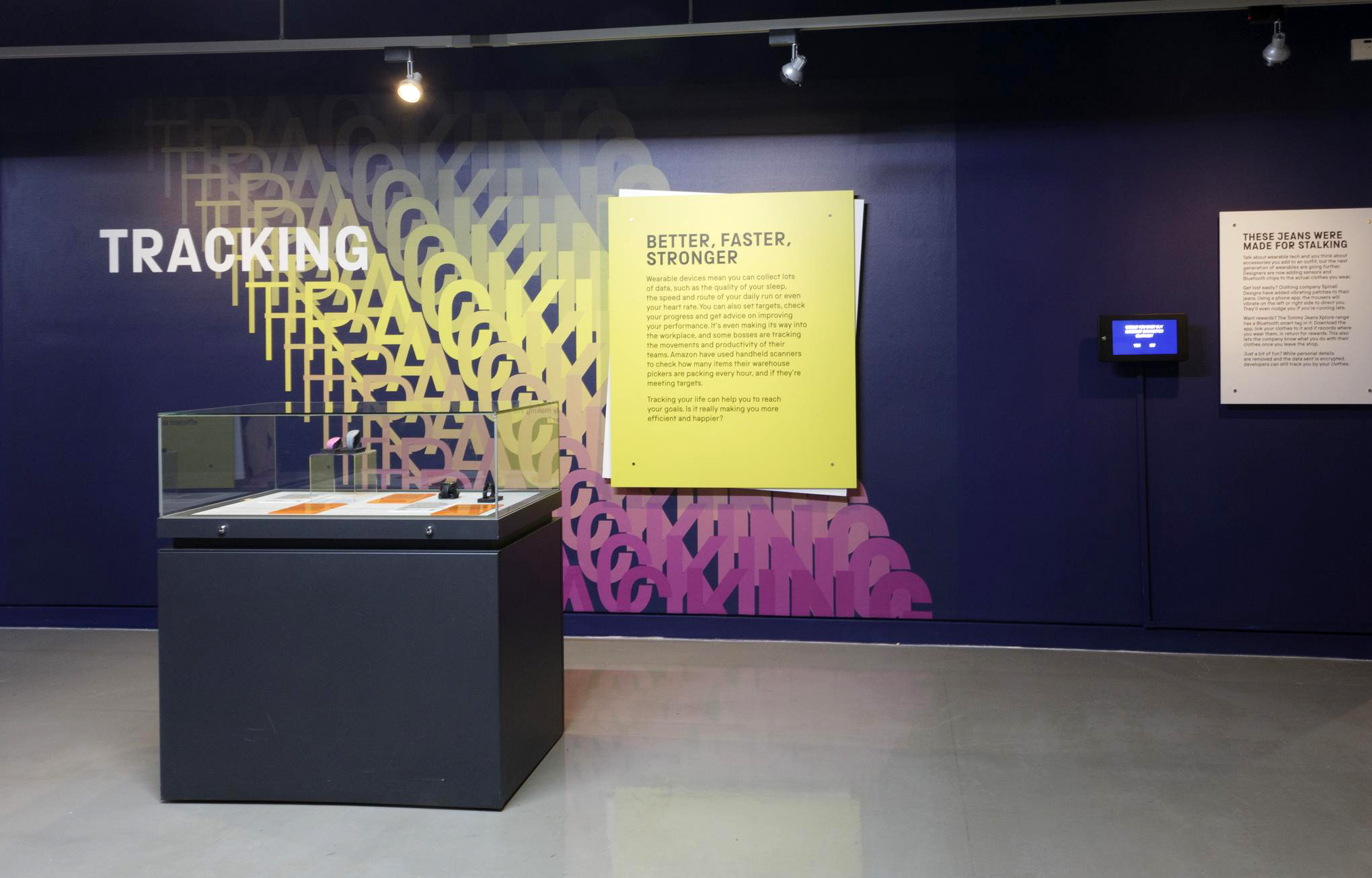 Never Alone exhibition, tracking/productivity section, National Science and Media Museum