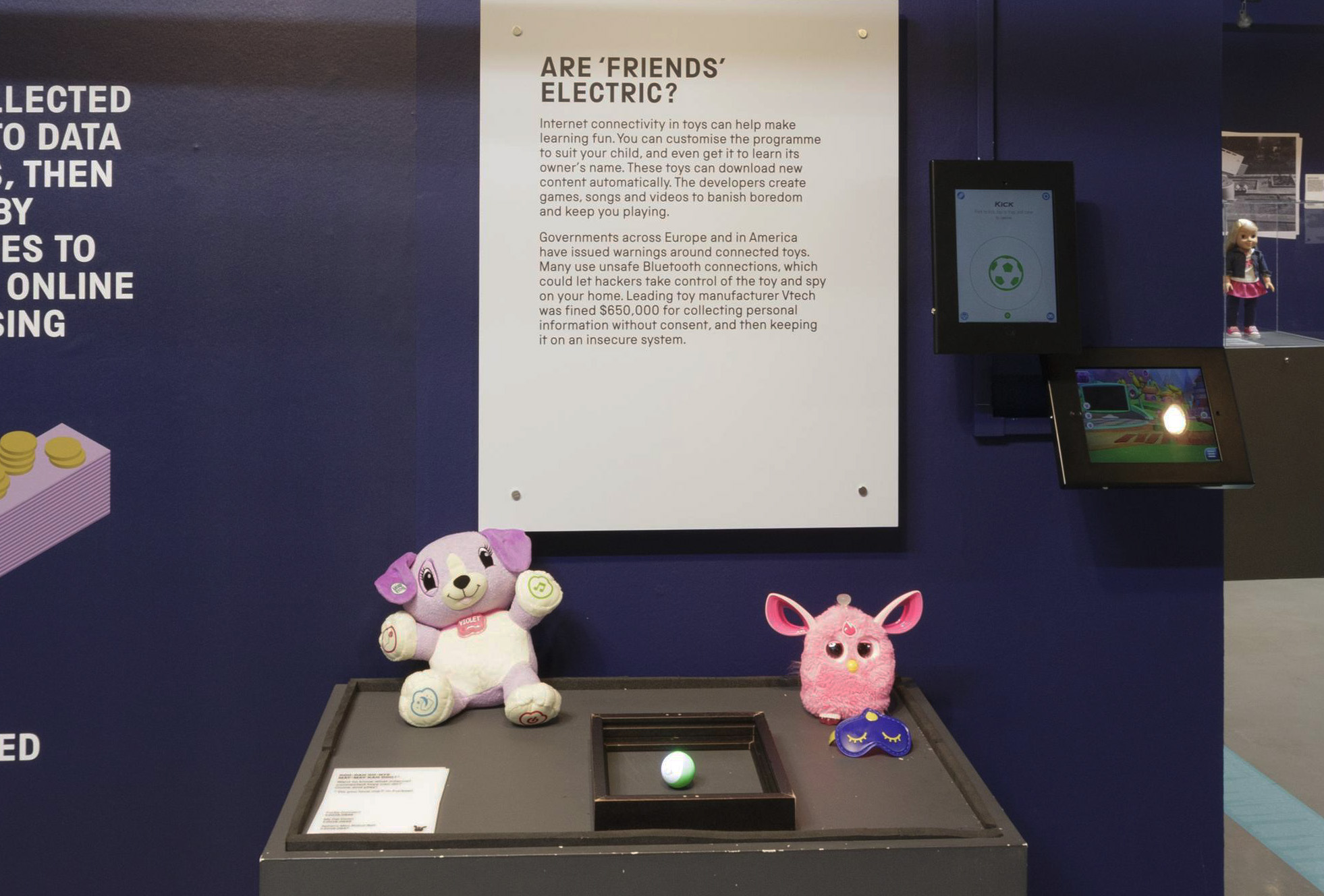 Smart toys on display in Never Alone, Gallery 2, National Science and Media Museum.