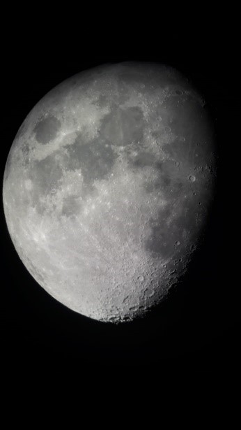 Close-up image of the Moon in the night sky