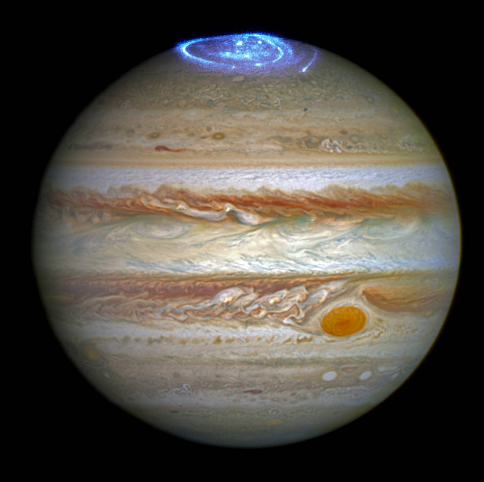 Whole Jupiter aurora
