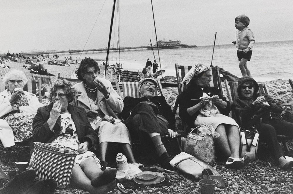 Group of people on Brighton Beach