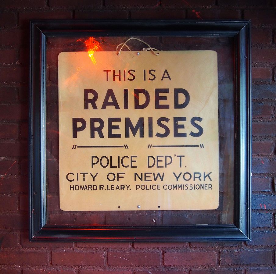 Stonewall Inn Raid Sign