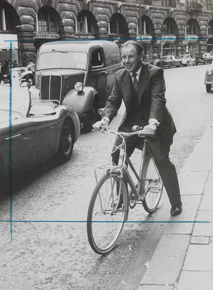 Reg Harris tries the new Pink Witch cycle in Regent Street