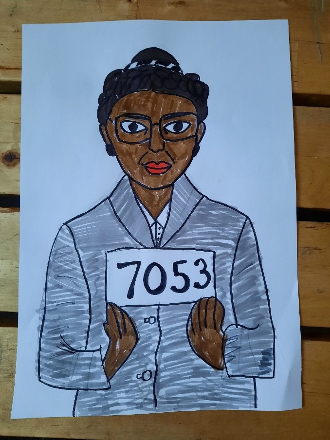 Drawing of Rosa Parks