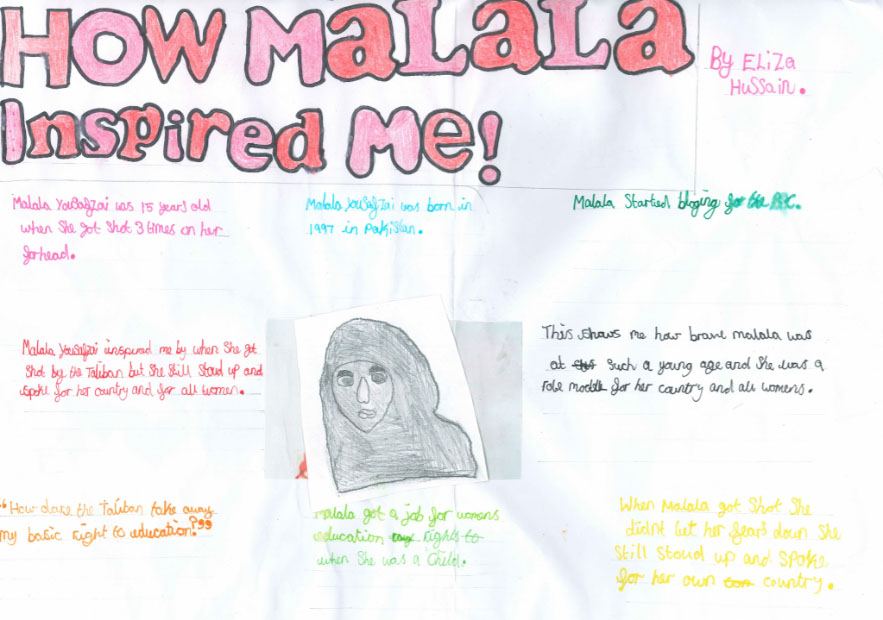Drawing of Malala