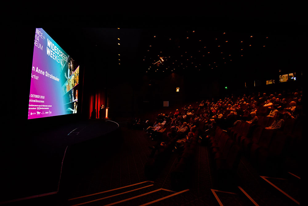 Carin-Anne Strohmaier speaking at Widescreen Weekend