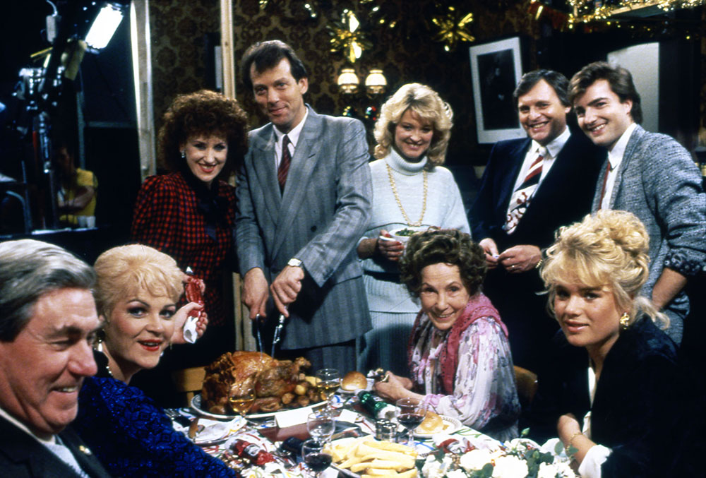 The cast of EastEnders, Christmas 1986