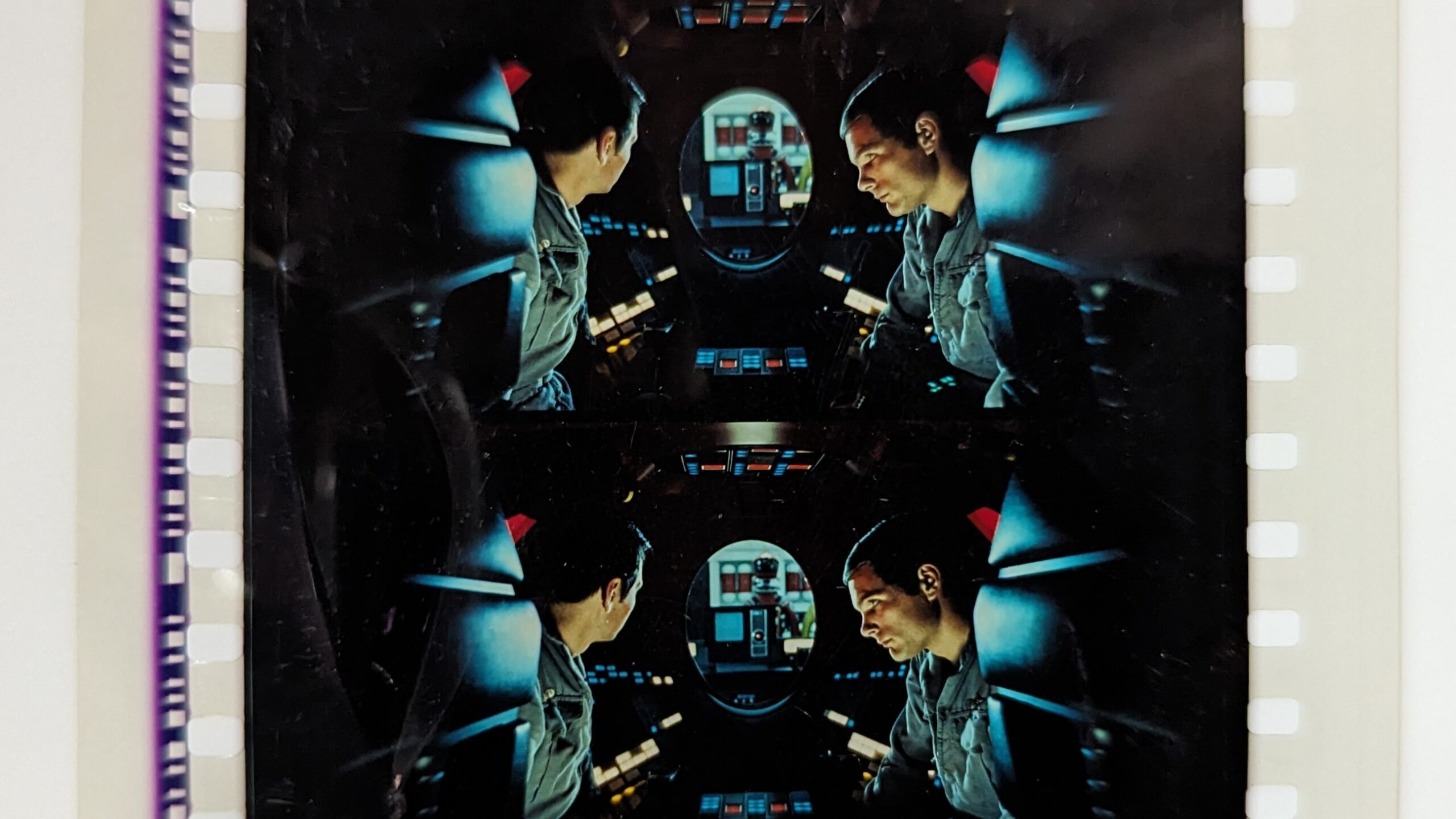 Two frames of a film strip from 2001: A Space Odyssey 