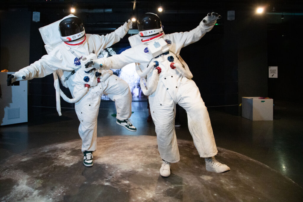 The Bouncing Astronauts in action