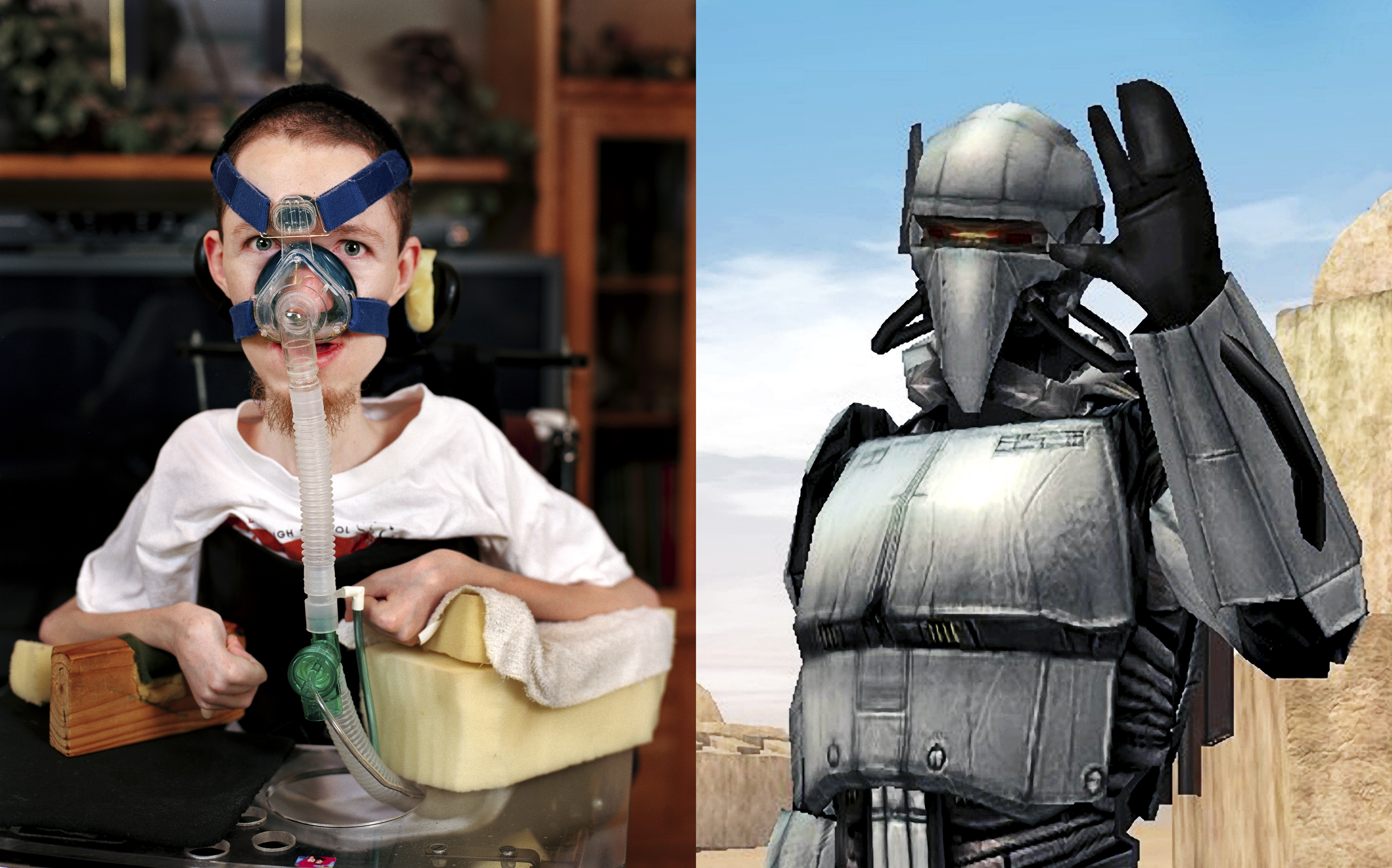 Jason Rowe is Rurouni Kenshin in Star Wars Galaxies, 2003 © Robbie Cooper