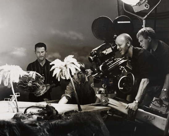 A photograph of the television puppet series Thunderbirds in production, 1965, National Media Museum Collection