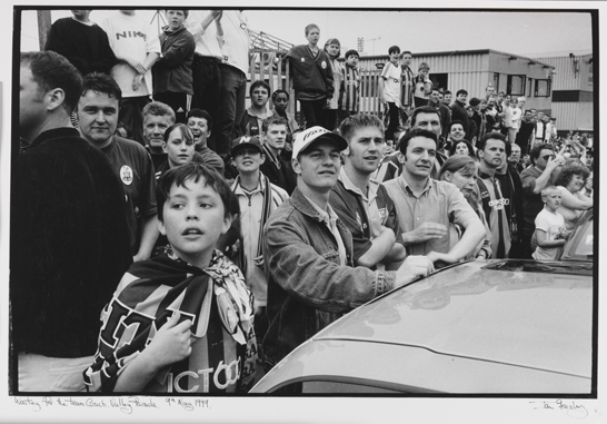 Waiting for the team coach. Valley Parade. 9 May 1999 © Ian Beesley, National Media Museum Collection