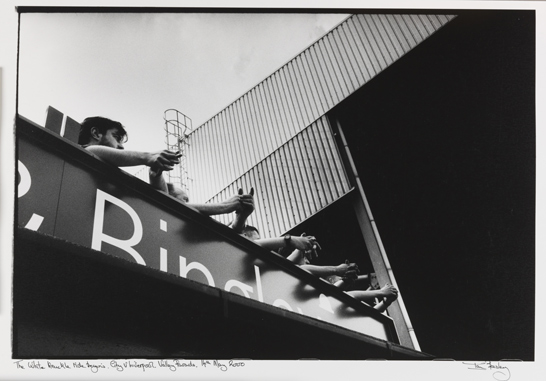 The white knuckle ride begins. City v Liverpool, Valley Parade. 14 May 2000 © Ian Beesley, National Media Museum Collection