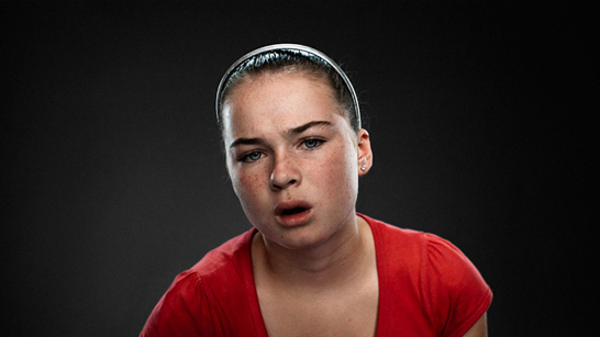 Jessica Hardy, playing Tekken Dark Resurrection, 2010