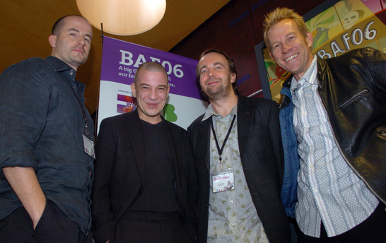 From l-r: Philip Hunt (Studio AKA), Andreas Hykade (Film Bilder), Marc Craste (Studio AKA), Dave Burgess (Dreamworks)
