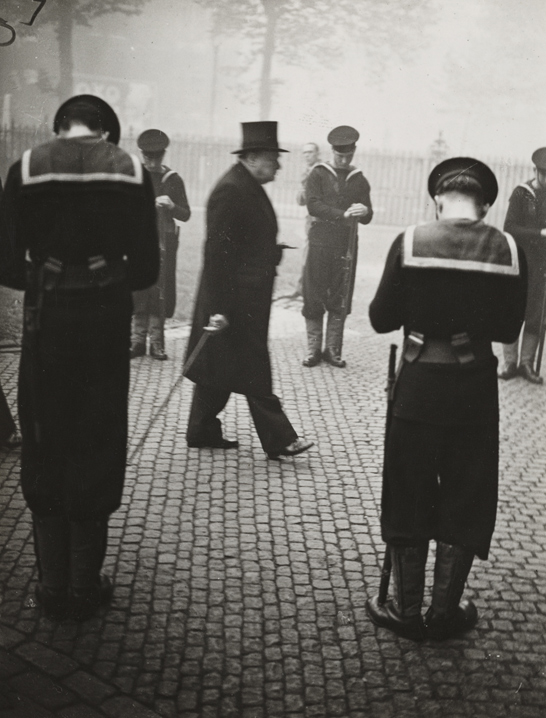 Winston Churchill at the funeral of Dudley Pound, 26 October 1943, Jack Esten, Daily Herald Archive, National Media Museum