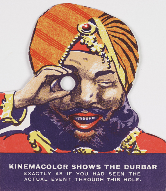 Man's head advertisement for Durbar, 1912, Charles Urban Trading Company, National Media Museum Collection