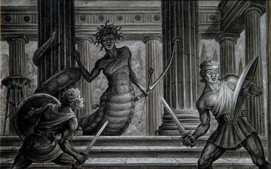 Sketch of Medusa © Ray and Diana Harryhausen Foundation