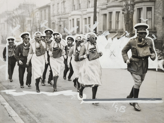 Preparing for wartime gas - Red Cross nurses receive training, 1933 © Daily Herald / Keystone Press Agency Ltd