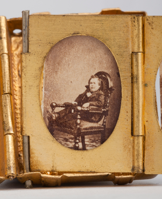Portrait of Tom Thumb from a gilt locket containing 12 albumen prints, c. 1864, The Royal Photographic Society Collection © National Media Museum, Bradford / SSPL. Creative Commons BY-NC-SA