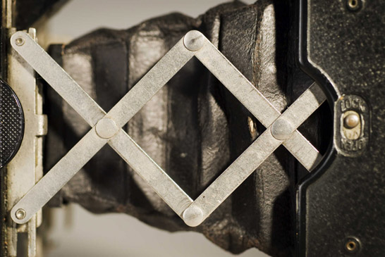 Bellows and struts of a Vest Pocket Kodak camera