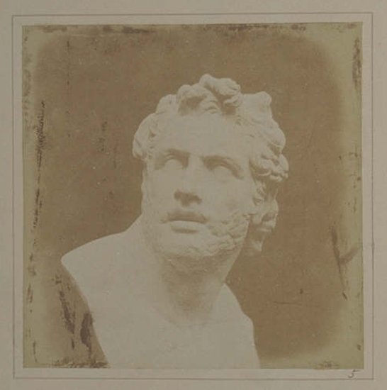 Plate V from The Pencil of Nature, Bust of Patroclus, William Henry Fox Talbot © National Media Museum, Bradford / SSPL. Creative Commons BY-NC-SA