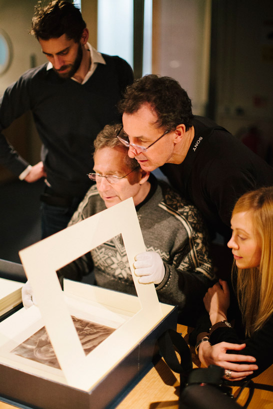 Jonas Bendiksen, Stuart Franklin, Peter Marlow and Fiona Rogers (Magnum) in Insight: Collections and Research Centre © Murray Ballard