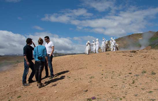 The amazing Götuleikhúsið street theatre troupe