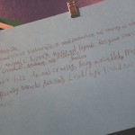 Handwritten card by Harry about his autism and likes and dislikes