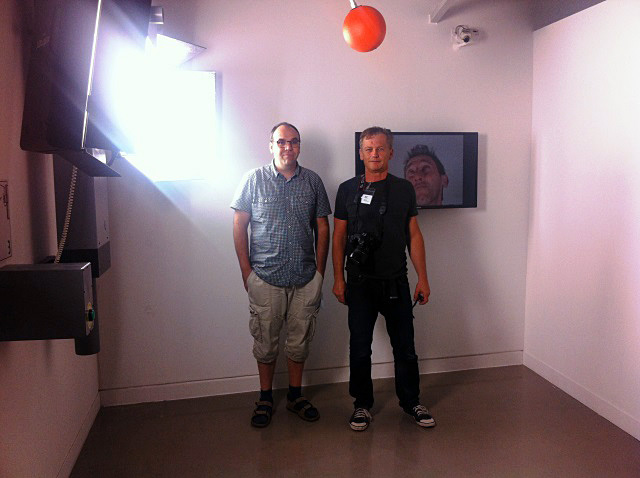 Artists Leo Schatzl and Christian Haas with Hit It! at the National Media Museum