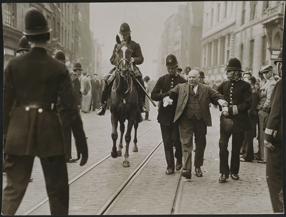Fascist demonstrator arrested in London's East End, 4 October 1936. Daily Herald Archive / National Science and Media Museum Collection / SSPL