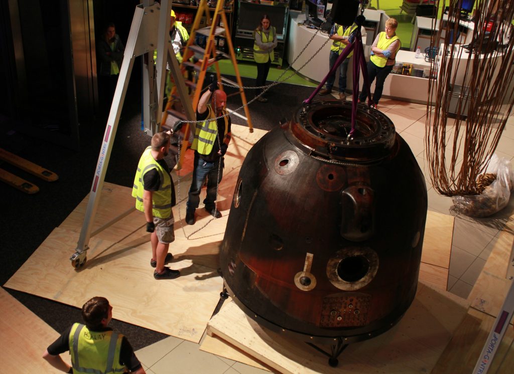 Soyuz capsule in our foyer
