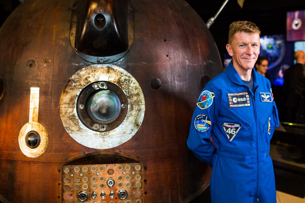 Tim Peake and his Soyuz descent module
