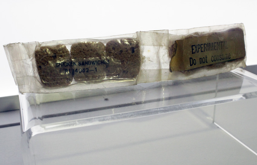Experimental chicken sandwiches from the early days of the Apollo programme