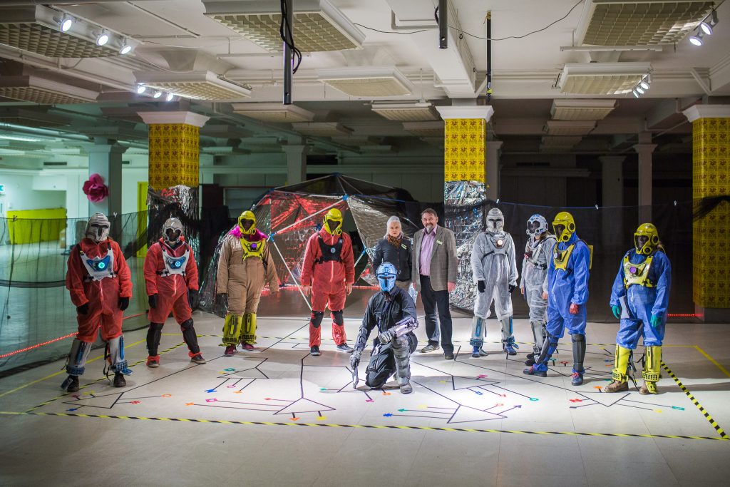 LARPers in costume for The Displaced