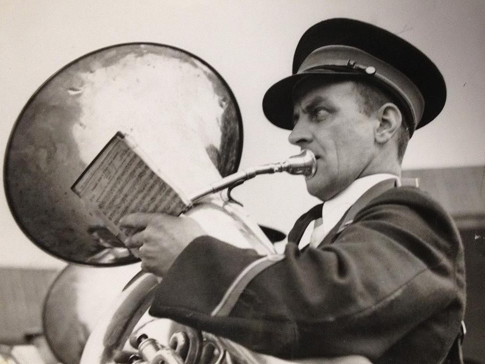 Photograph showing Jim Fletcher on bass in 1947