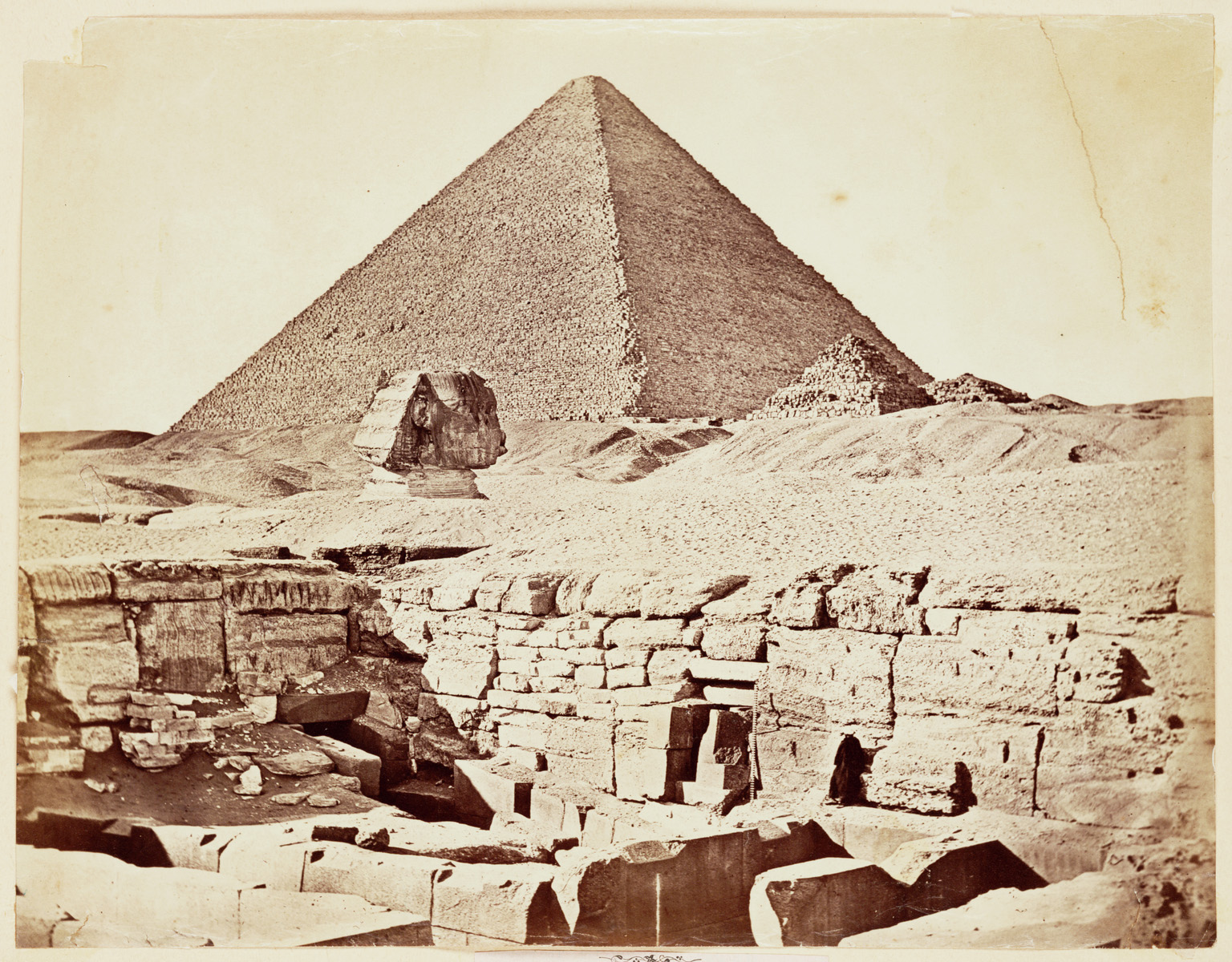 Albumen print, "Great Pyramid" (1865), Charles Piazzi Smyth, 1980-1368.