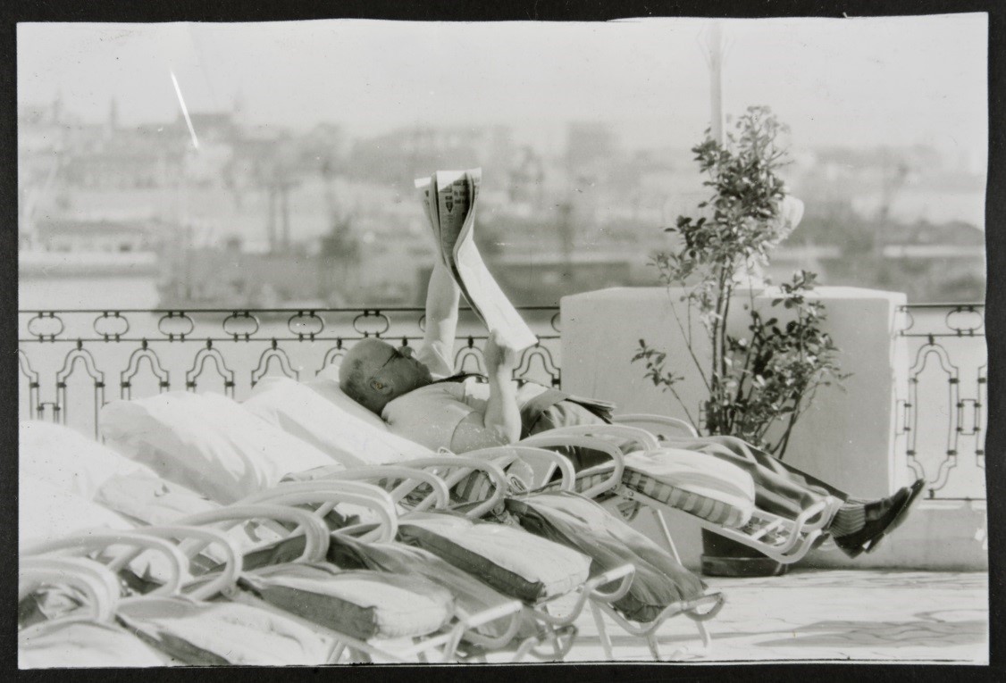 Photograph of Dr John Bodkin Adams at the Hotel Mediterraneo
