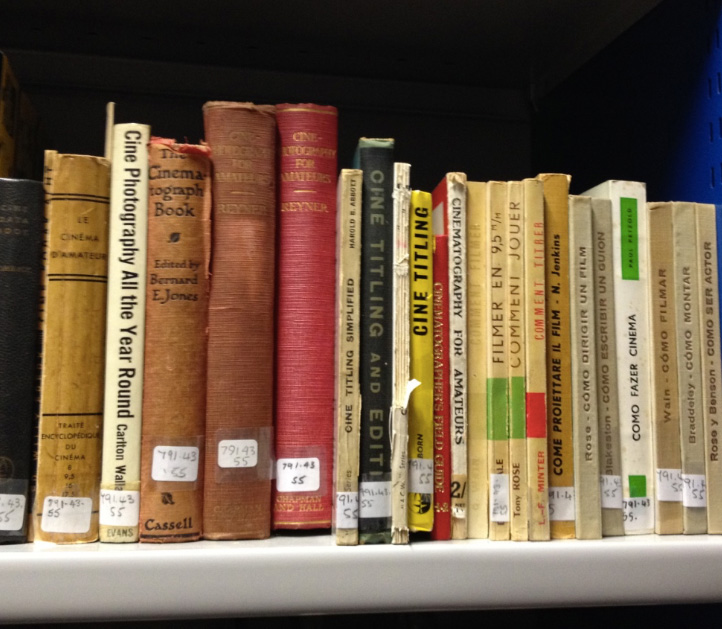 Some of the books in our amateur film-making section