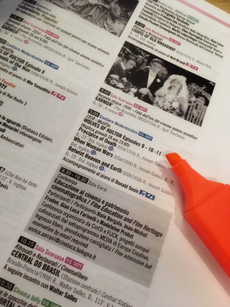 The Il Cinema Ritrovato programme