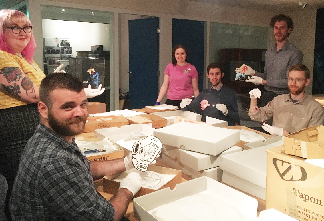 Collection Care Volunteers at work in Insight