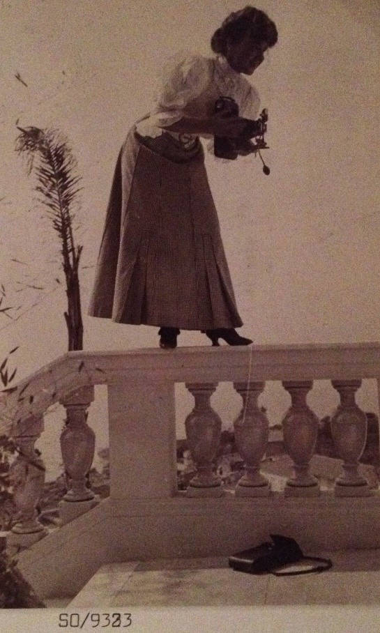 Photograph showing a female photographer, undated, Kodak Collection