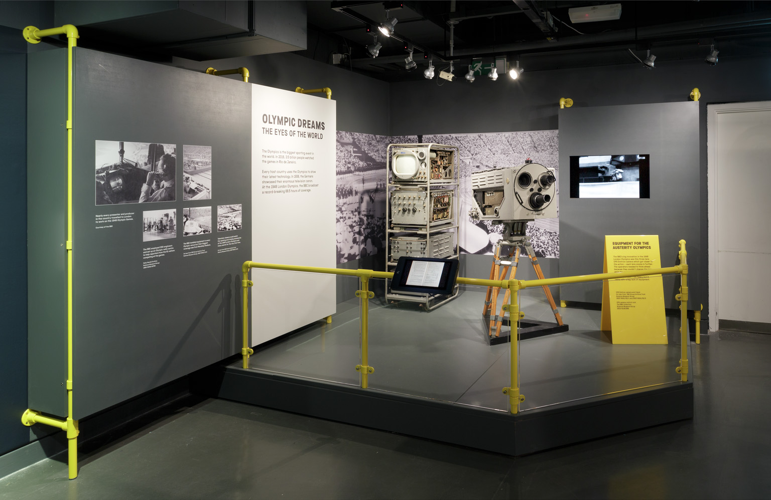 Part of the Action Replay exhibition displaying equipment from the Austerity Olympics