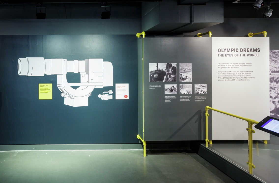 Part of the Action Replay exhibition displaying equipment from the Austerity Olympics