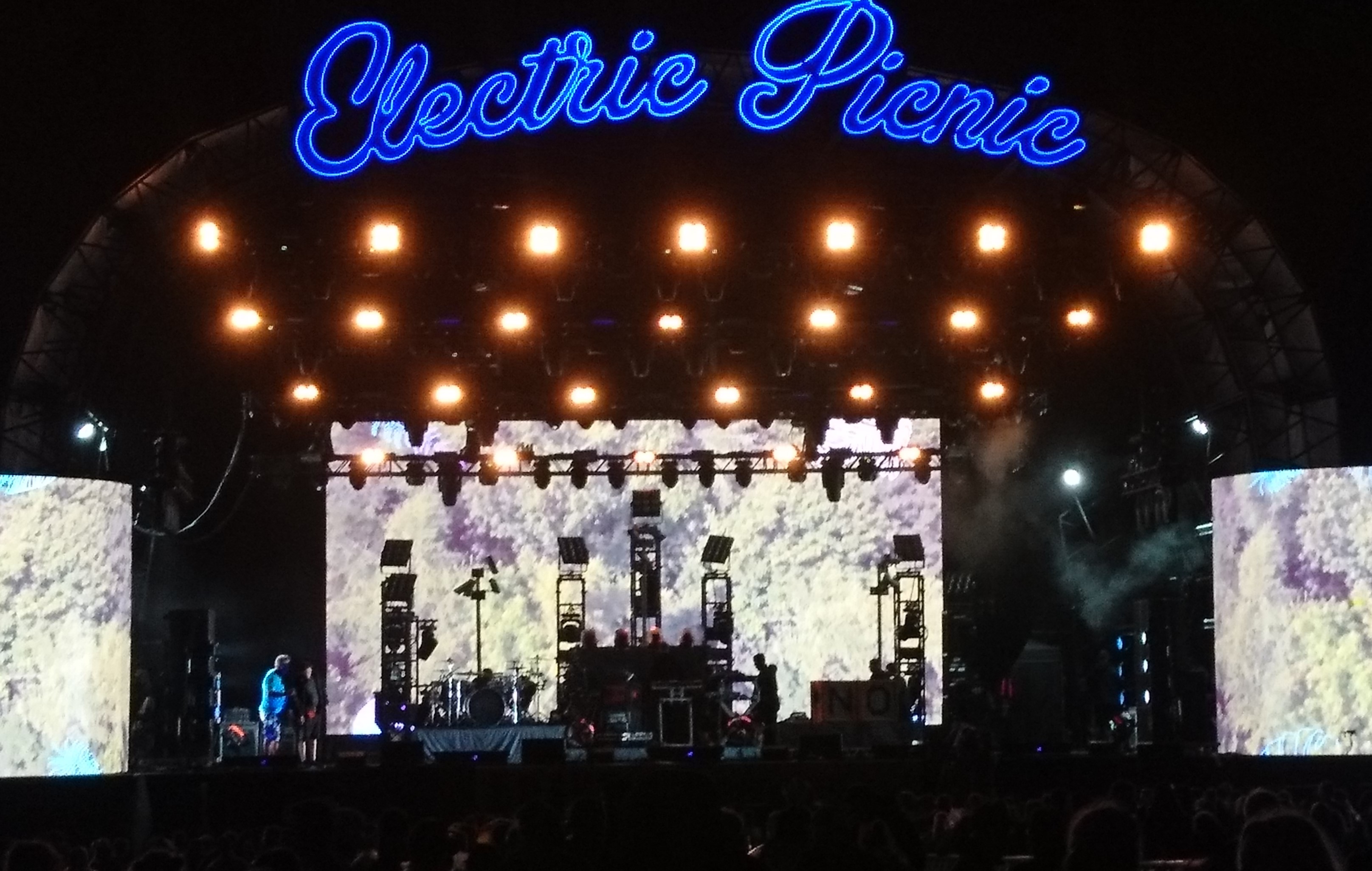 Setting up stage for The Prodigy at Electric Picnic